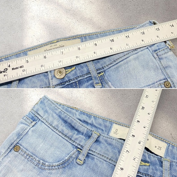 Abercrombie & Fitch Low Rise Micro Denim Shorts - Picture 6 of 6